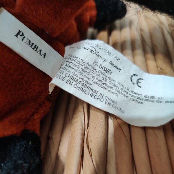 Disney Lion King Pumbaa Plush 4" Bean Bag Toy Brown Black Mane Tusks Stuffed - Picture 6 of 7